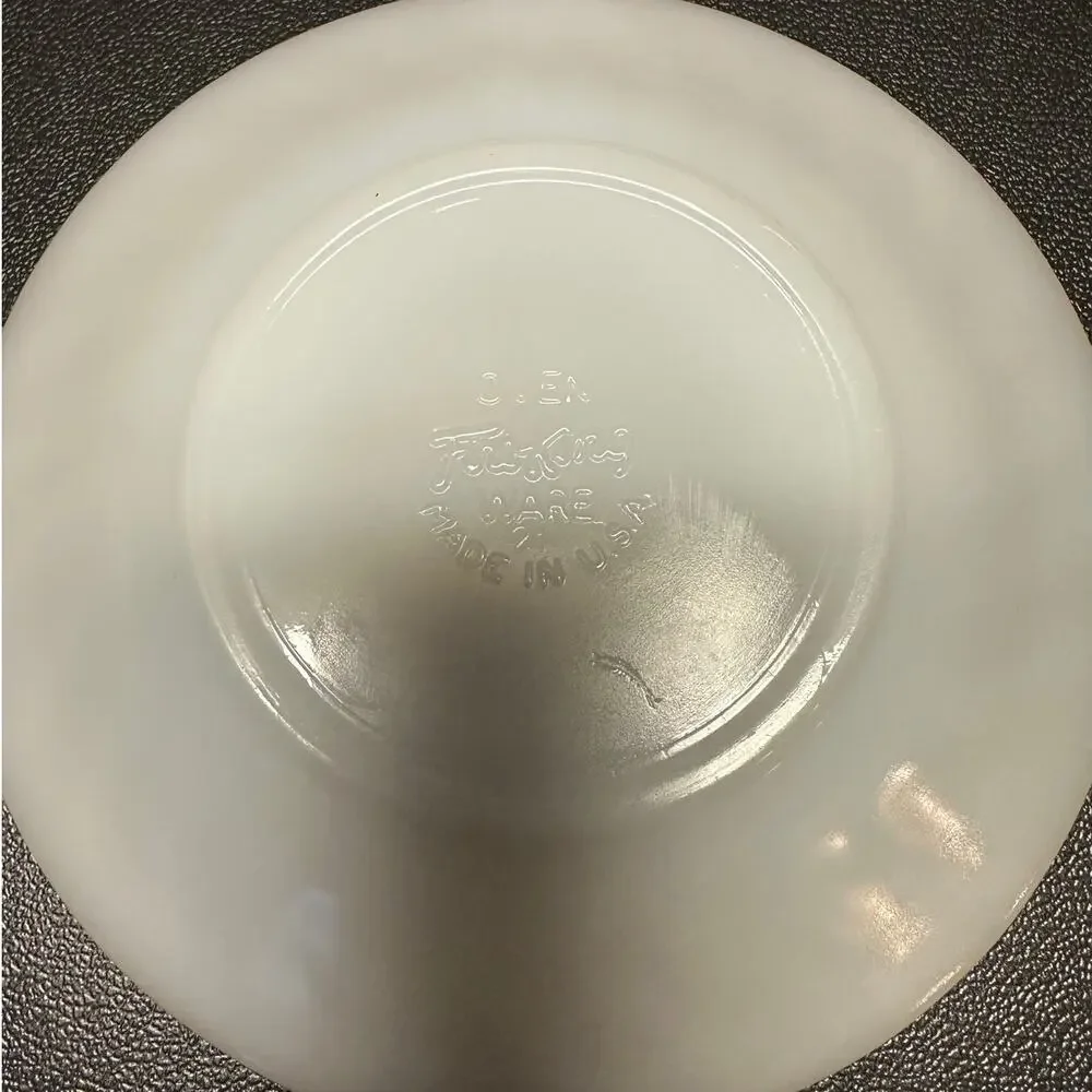 Vintage Fire King Hold Trimmed Swirl Pattern Cup and Suacer